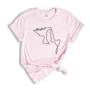 Maryland State Shirt, The USA State Shirt, Maryland USA Shirt, Maryland Map Outline Shirt, US Outline Shirt, United States Shirt