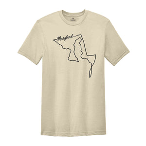 Maryland State Shirt, The USA State Shirt, Maryland USA Shirt, Maryland Map Outline Shirt, US Outline Shirt, United States Shirt
