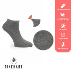 Men's 3-Pack Cotton Blend Ankle Socks: Soft, Breathable & Low-Cut