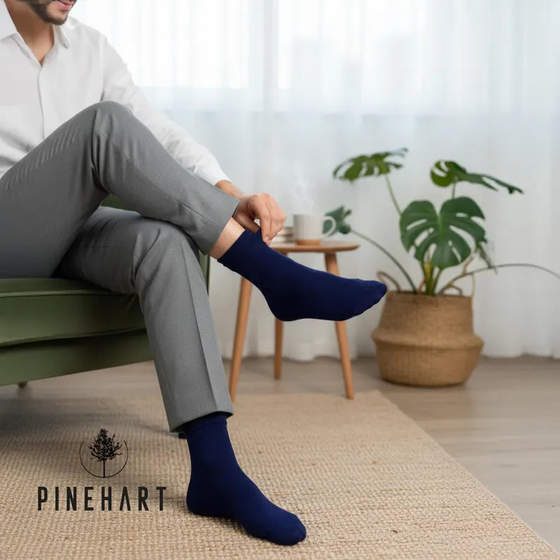 Men's 5-Pack Viscose Blend Crew Socks: Soft & Breathable Everyday Bundle