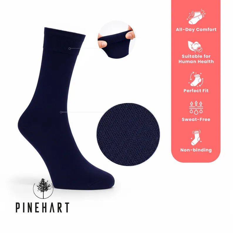 Men's 5-Pack Viscose Blend Crew Socks: Soft & Breathable Everyday Bundle