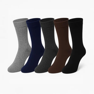 Men's 5-Pack Viscose Blend Crew Socks: Soft & Breathable Everyday Bundle