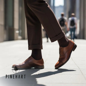 Men's 7-Pack Ribbed Cotton Socks: Breathable Dress Socks for Work & Office