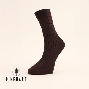 Men's 7-Pack Ribbed Cotton Socks: Breathable Dress Socks for Work & Office