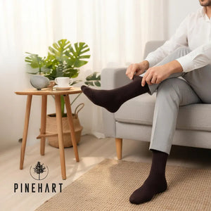 Men's 7-Pack Ribbed Cotton Socks: Breathable Dress Socks for Work & Office