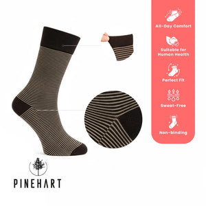 Men's 7-Pack Striped Cotton Blend Crew Socks: Soft & Breathable Everyday Bundle