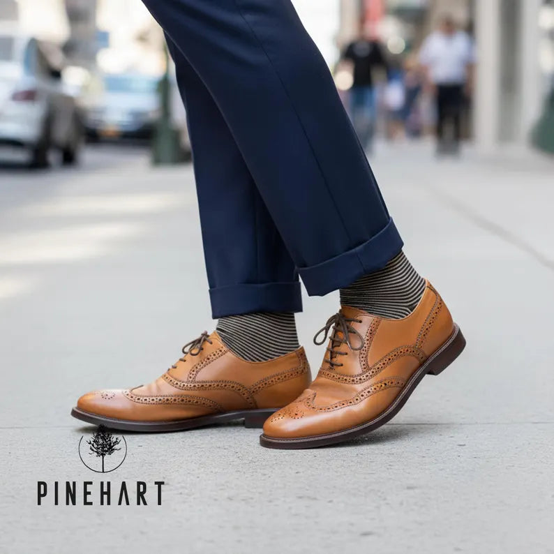 Men's 7-Pack Striped Cotton Blend Crew Socks: Soft & Breathable Everyday Bundle