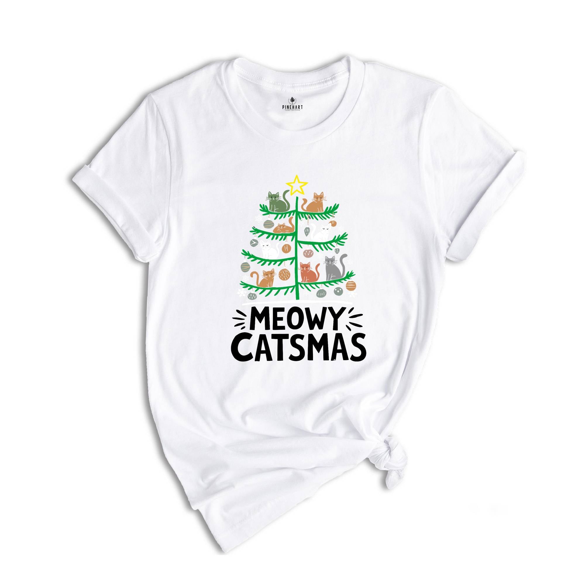 Meowy Catmas Shirt, Meowy Catmas Shirt, Meowy Christmas Cat Mom Shirt, Christmas Cat Lovers Shirt
