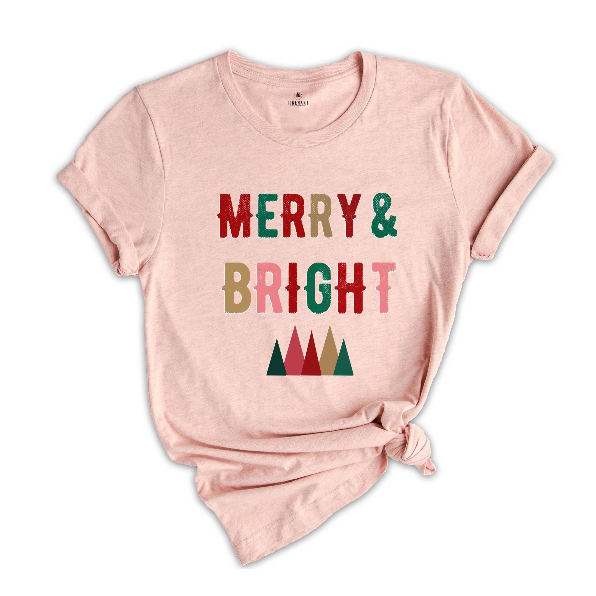 Merry and Bright Shirt, Merry Shirt, Christmas Shirt, Merry Christmas, Christmas Vibes, Christmas Funny Shirt, Women Shirt