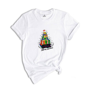 Merry Bookmas Shirt, Christmas Books Tree, Christmas Librarian T-Shirt, Christmas Teacher Gift, Christmas Librarian Gift