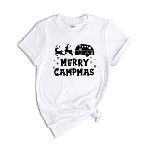 Merry Campmas T-Shirt, Christmas Camp Lover Shirt, Christmas Camper Gift, Christmas Nature Tee, Christmas Gift, Xmas Sweatshirt