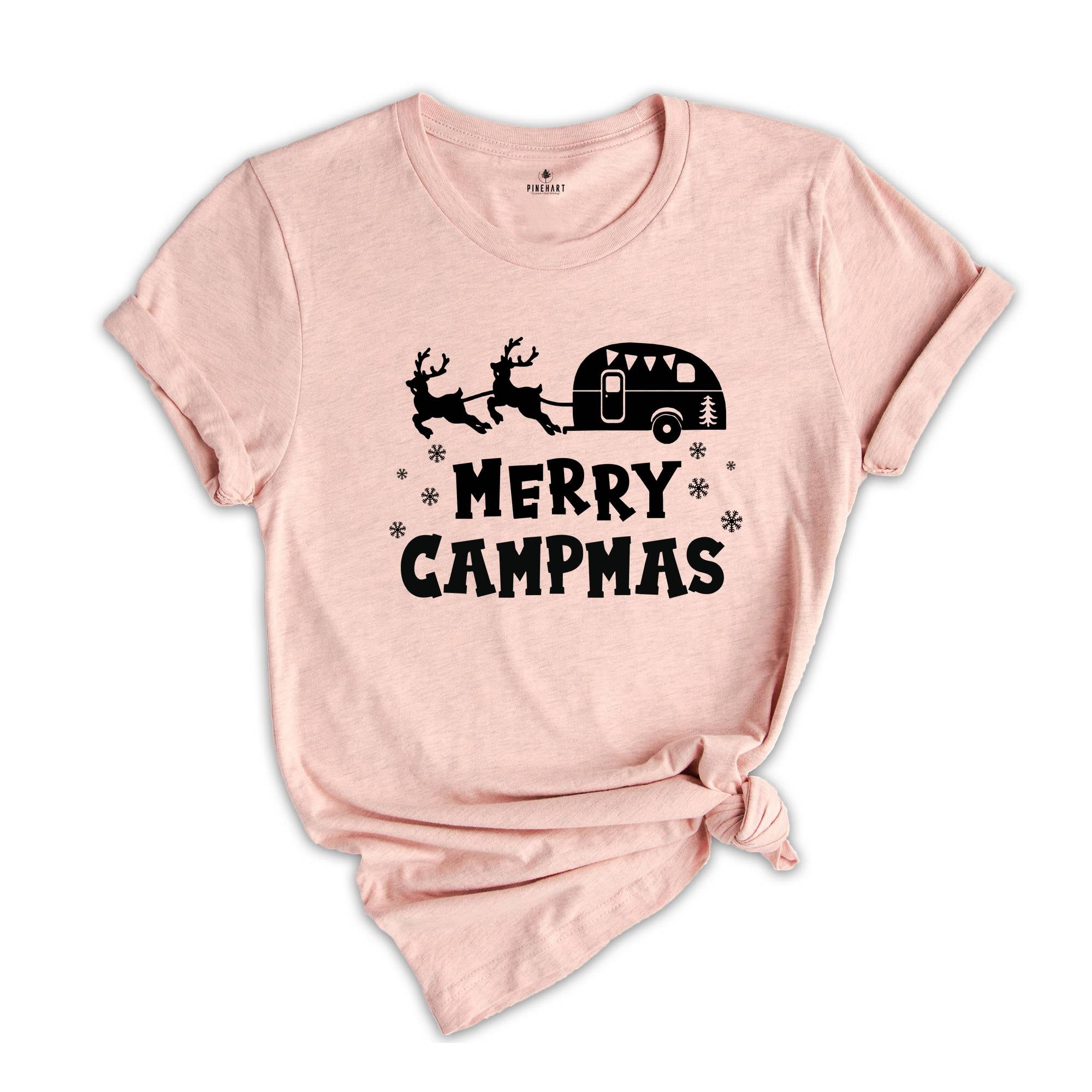 Merry Campmas T-Shirt, Christmas Camp Lover Shirt, Christmas Camper Gift, Christmas Nature Tee, Christmas Gift, Xmas Sweatshirt