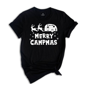 Merry Campmas T-Shirt, Christmas Camp Lover Shirt, Christmas Camper Gift, Christmas Nature Tee, Christmas Gift, Xmas Sweatshirt