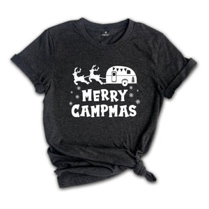 Merry Campmas T-Shirt, Christmas Camp Lover Shirt, Christmas Camper Gift, Christmas Nature Tee, Christmas Gift, Xmas Sweatshirt