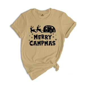Merry Campmas T-Shirt, Christmas Camp Lover Shirt, Christmas Camper Gift, Christmas Nature Tee, Christmas Gift, Xmas Sweatshirt