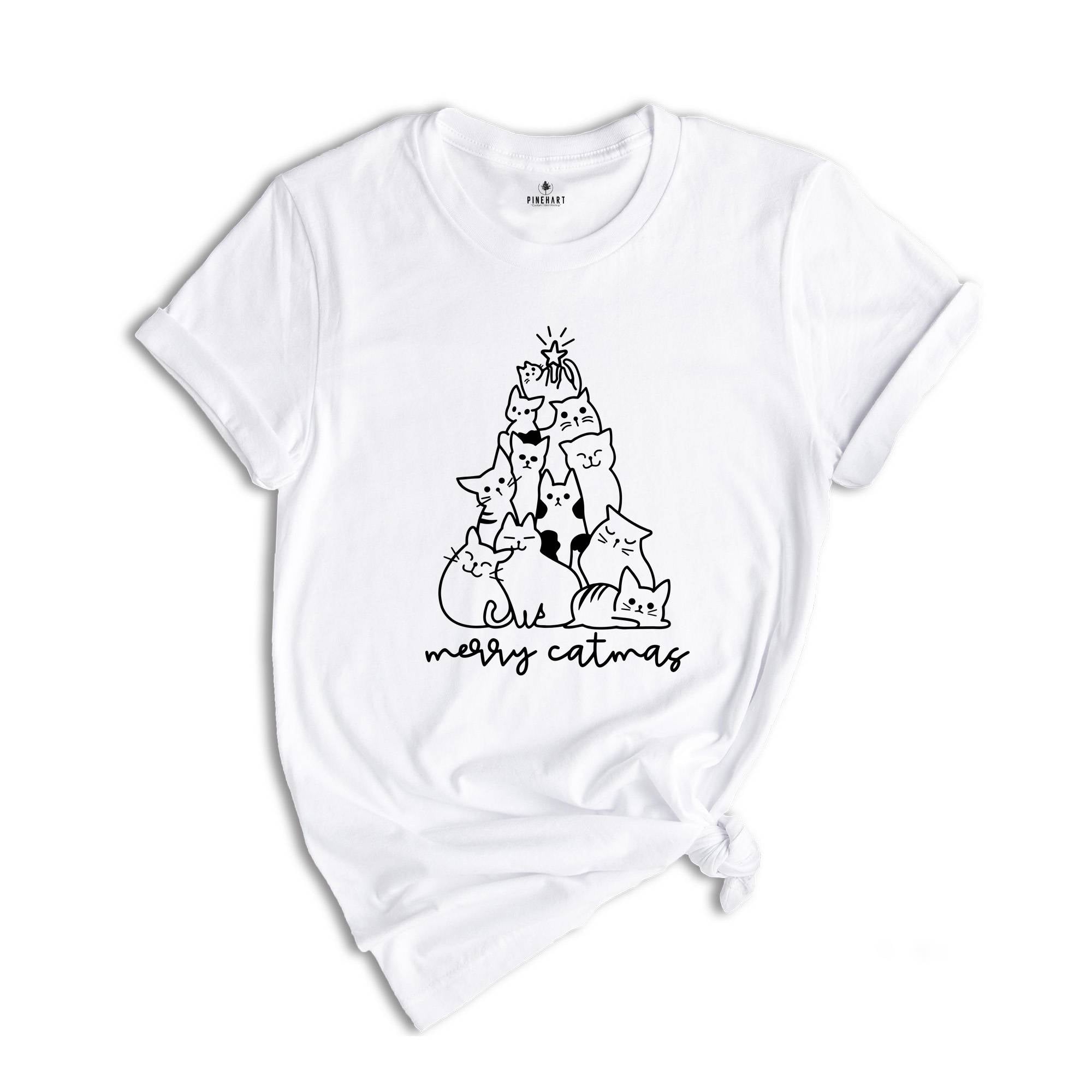 Merry Catmas Shirt, Cute Cat Shirt, Xmas Cat Tree Shirt, Christmas Reunion, Cat Lover Gift, Cat Lady Shirt, Christmas Family Shirt
