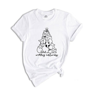 Merry Catmas Shirt, Cute Cat Shirt, Xmas Cat Tree Shirt, Christmas Reunion, Cat Lover Gift, Cat Lady Shirt, Christmas Family Shirt