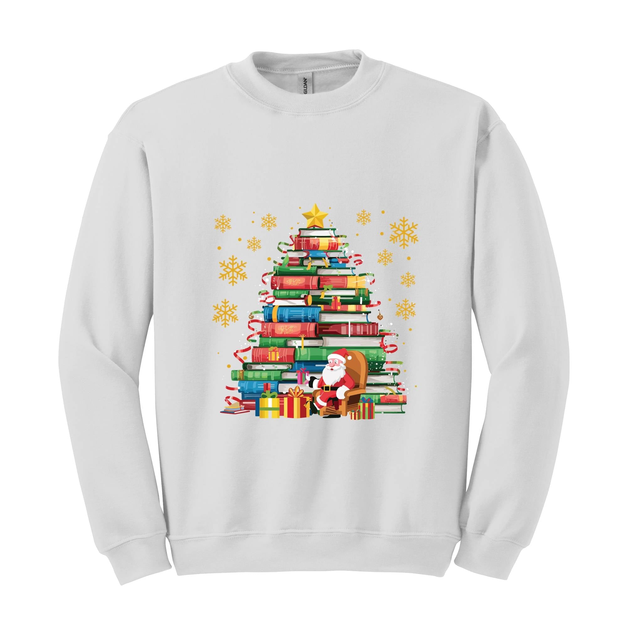 Merry Christmas Hoodie, Christmas Hoodies, Christmas Sweater, Christmas Family Matching Hoodie, Book Shelf Sweatshirt