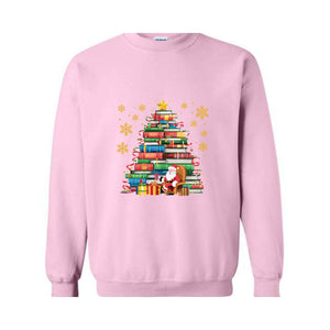 Merry Christmas Hoodie, Christmas Hoodies, Christmas Sweater, Christmas Family Matching Hoodie, Book Shelf Sweatshirt