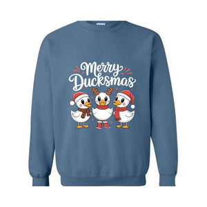 Merry Duckmas Sweatshirt, Ducks Christmas Hoodie, Duck Lover Christmas Gifts, Funny Christmas Hoodie, Christmas Sweatshirt