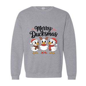 Merry Duckmas Sweatshirt, Ducks Christmas Hoodie, Duck Lover Christmas Gifts, Funny Christmas Hoodie, Christmas Sweatshirt