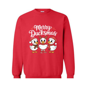 Merry Duckmas Sweatshirt, Ducks Christmas Hoodie, Duck Lover Christmas Gifts, Funny Christmas Hoodie, Christmas Sweatshirt