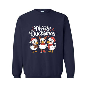 Merry Duckmas Sweatshirt, Ducks Christmas Hoodie, Duck Lover Christmas Gifts, Funny Christmas Hoodie, Christmas Sweatshirt