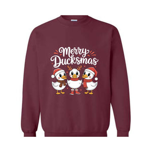Merry Duckmas Sweatshirt, Ducks Christmas Hoodie, Duck Lover Christmas Gifts, Funny Christmas Hoodie, Christmas Sweatshirt