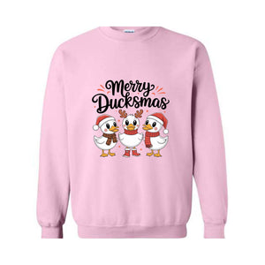 Merry Duckmas Sweatshirt, Ducks Christmas Hoodie, Duck Lover Christmas Gifts, Funny Christmas Hoodie, Christmas Sweatshirt