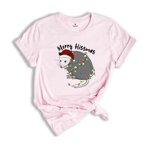 Merry Hissmas T-Shirt, Opossum Shirt, Cute Christmas Opossum T-Shirt, Christmas Gift, Funny Christmas Costume, Cute Animal Shirt