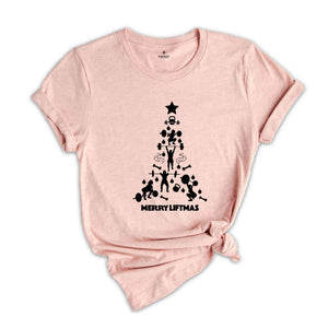 Merry Liftmas Tree Shirt, Christmas Gift, Workout T-Shirt, Funny Christmas Outfit, Christmas Apparel, Christmas Party Tee