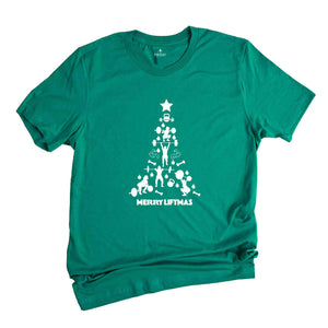 Merry Liftmas Tree Shirt, Christmas Gift, Workout T-Shirt, Funny Christmas Outfit, Christmas Apparel, Christmas Party Tee