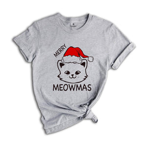 Merry Meowmas Shirt, Cute Merry Meowmas Shirt, Funny Christmas Shirt, Cute Christmas Shirt, Animal Christmas Shirt, Cat Mom Shirt