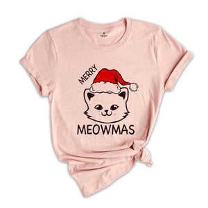 Merry Meowmas Shirt, Cute Merry Meowmas Shirt, Funny Christmas Shirt, Cute Christmas Shirt, Animal Christmas Shirt, Cat Mom Shirt