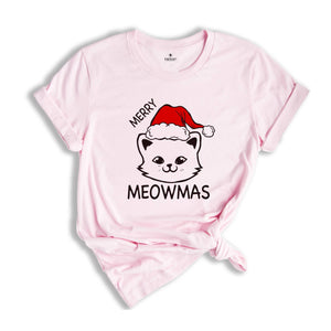 Merry Meowmas Shirt, Cute Merry Meowmas Shirt, Funny Christmas Shirt, Cute Christmas Shirt, Animal Christmas Shirt, Cat Mom Shirt