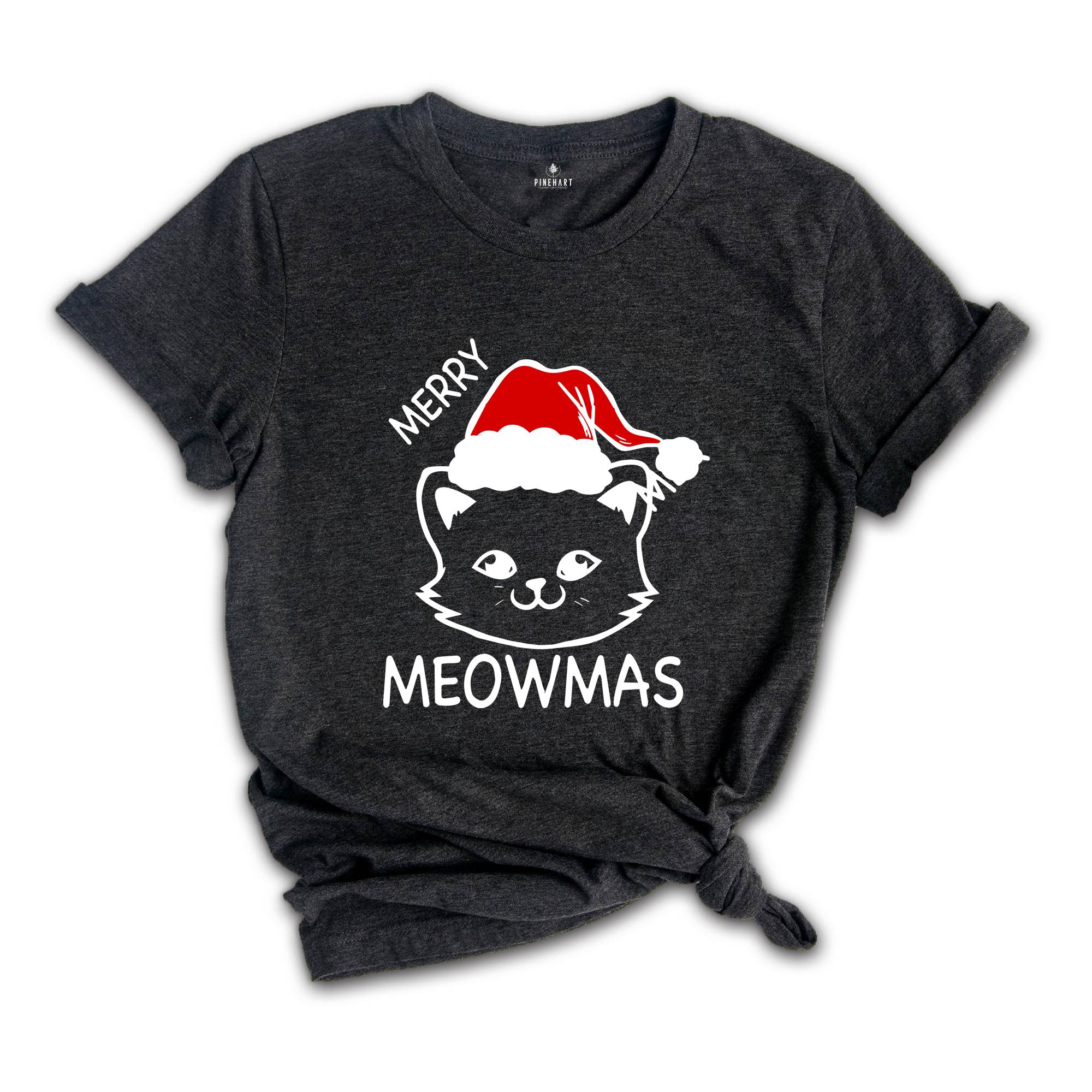 Merry Meowmas Shirt, Cute Merry Meowmas Shirt, Funny Christmas Shirt, Cute Christmas Shirt, Animal Christmas Shirt, Cat Mom Shirt