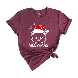 Merry Meowmas Shirt, Cute Merry Meowmas Shirt, Funny Christmas Shirt, Cute Christmas Shirt, Animal Christmas Shirt, Cat Mom Shirt