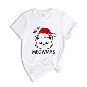 Merry Meowmas Shirt, Cute Merry Meowmas Shirt, Funny Christmas Shirt, Cute Christmas Shirt, Animal Christmas Shirt, Cat Mom Shirt