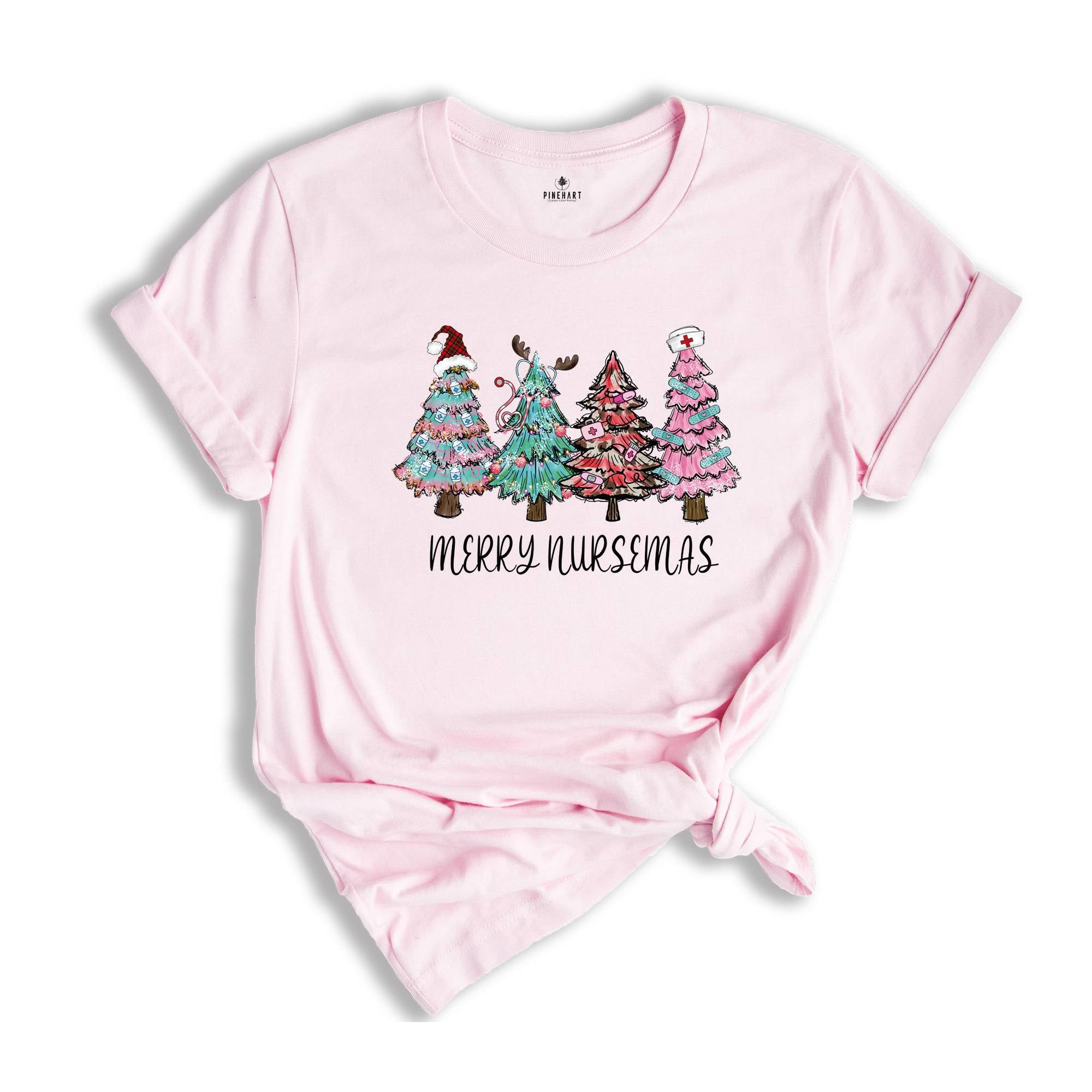 Merry Nursemas Shirt, Christmas Tree T-Shirt, Holiday Apparel, Nurse Life Shirt, Funny Nurse Shirt, Xmas Nurse Shirt