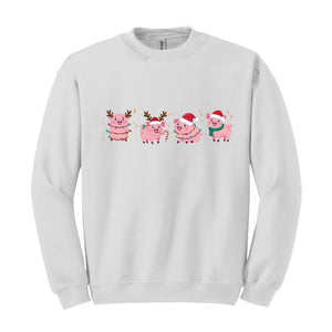 Merry Pigmas Sweatshirt, Christmas Pig Sweater, Christmas Pig Shirt, Pig Lover Gift T-Shirt, Funny Farmer Shirt, Cute Holiday Pig Christmas