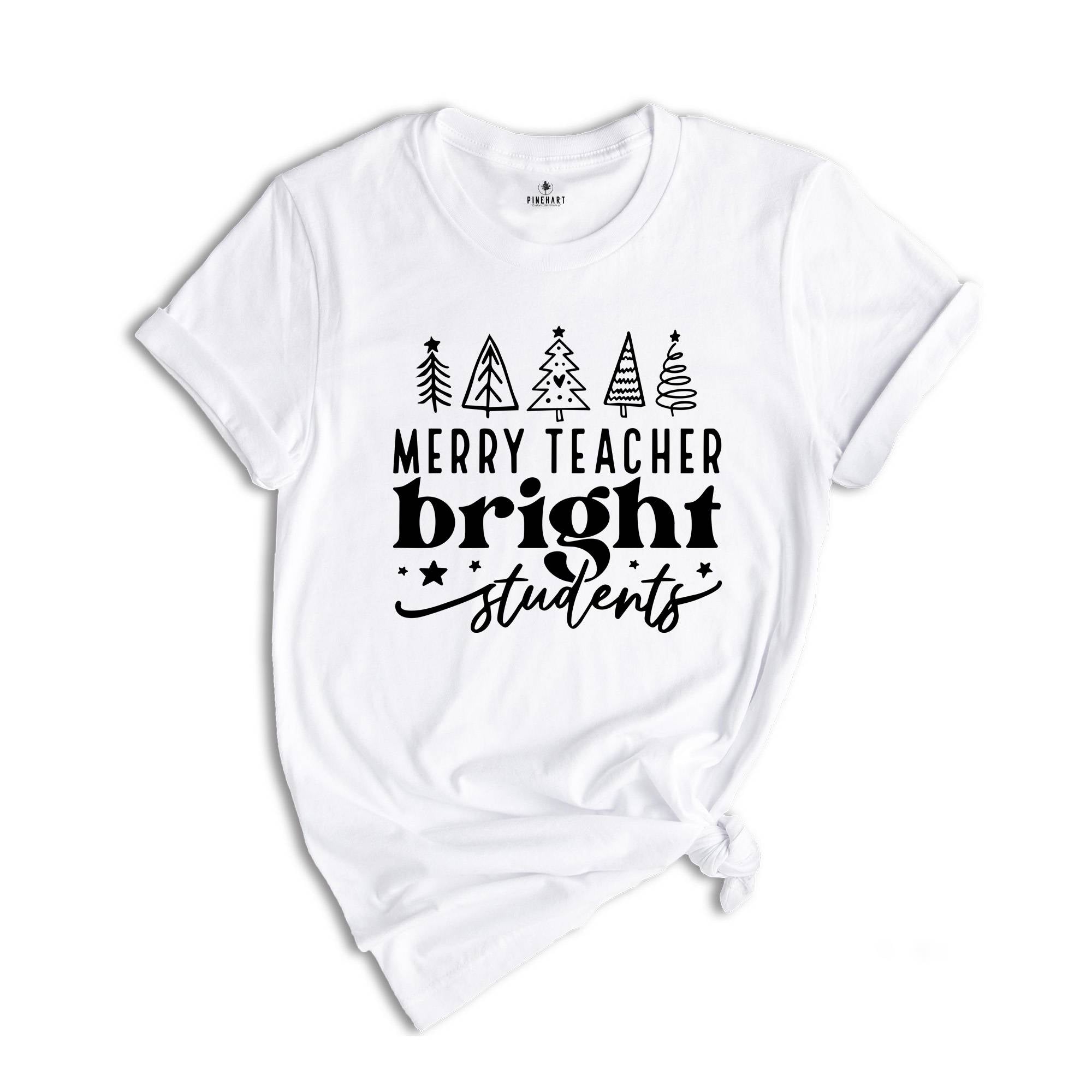 Merry Teacher Bright Students Shirt, Christmas Party Tee, Christmas Vibes Tee For Teacher, Xmas Teacher Gift, Christmas Sweatshirt