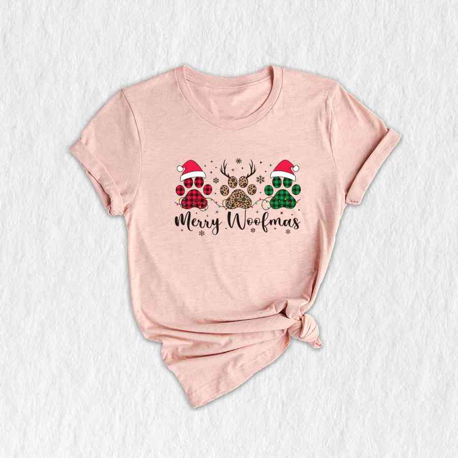 Merry Woofmas Shirt, Christmas Dog Shirt, Cute Christmas Shirt, Animal Lover Shirt, Dog Mom Christmas, Dog Owner Shirt, Christmas Gift