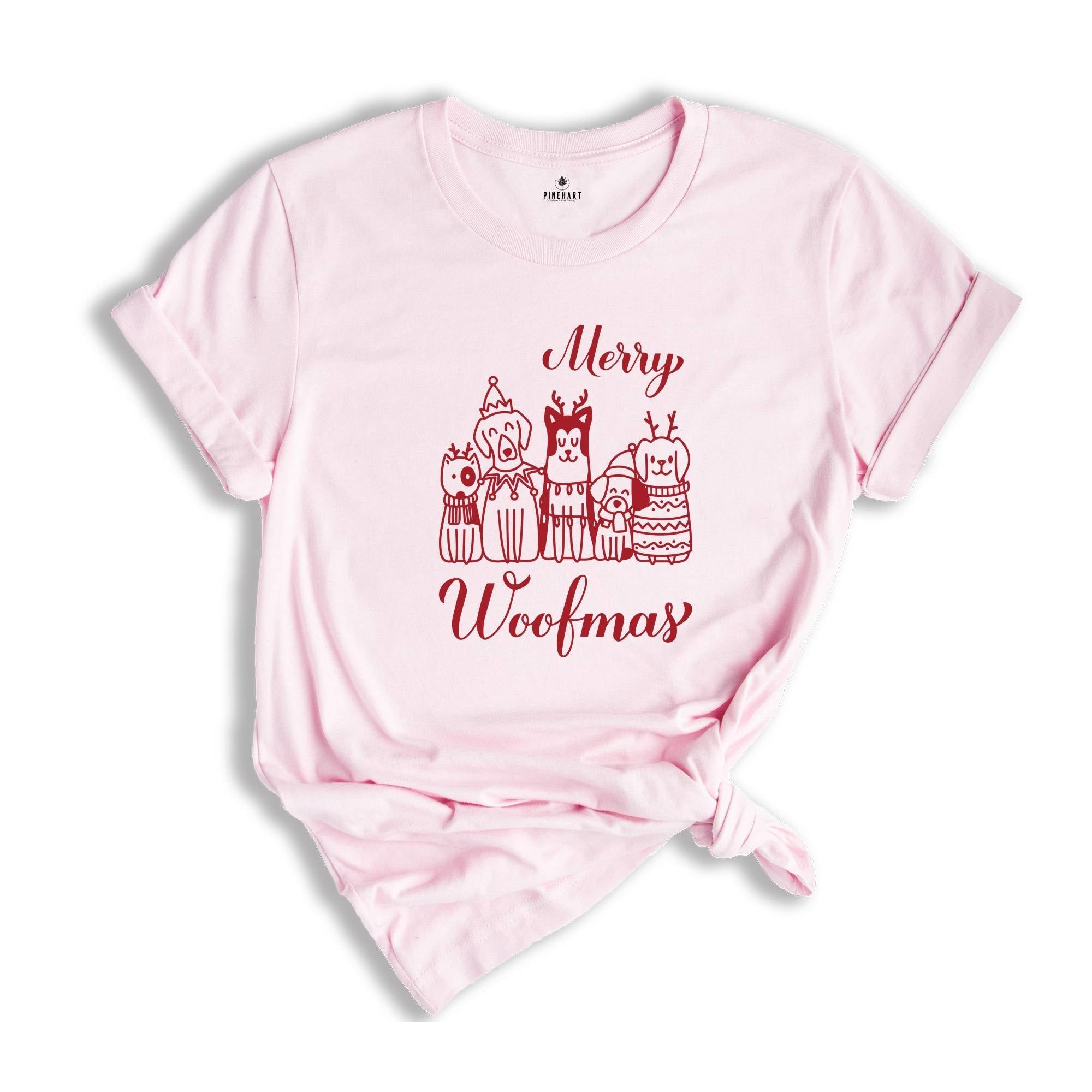 Merry Woofmas T-Shirt, Cute Christmas Shirt, Christmas Dogs Tee, Dog Lover T-Shirt, Merry Woofmas Shirt, Christmas Gifts