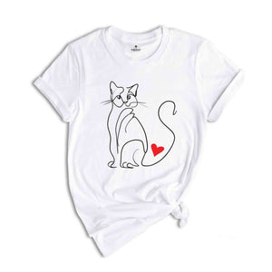 Minimalist Cat T-Shirt, Cat Lover Shirt, Gifts for Cat Lovers, Cat Mom Shirt, Animal Lover Tee, Cat Lovers Tee, Cat Owner Shir