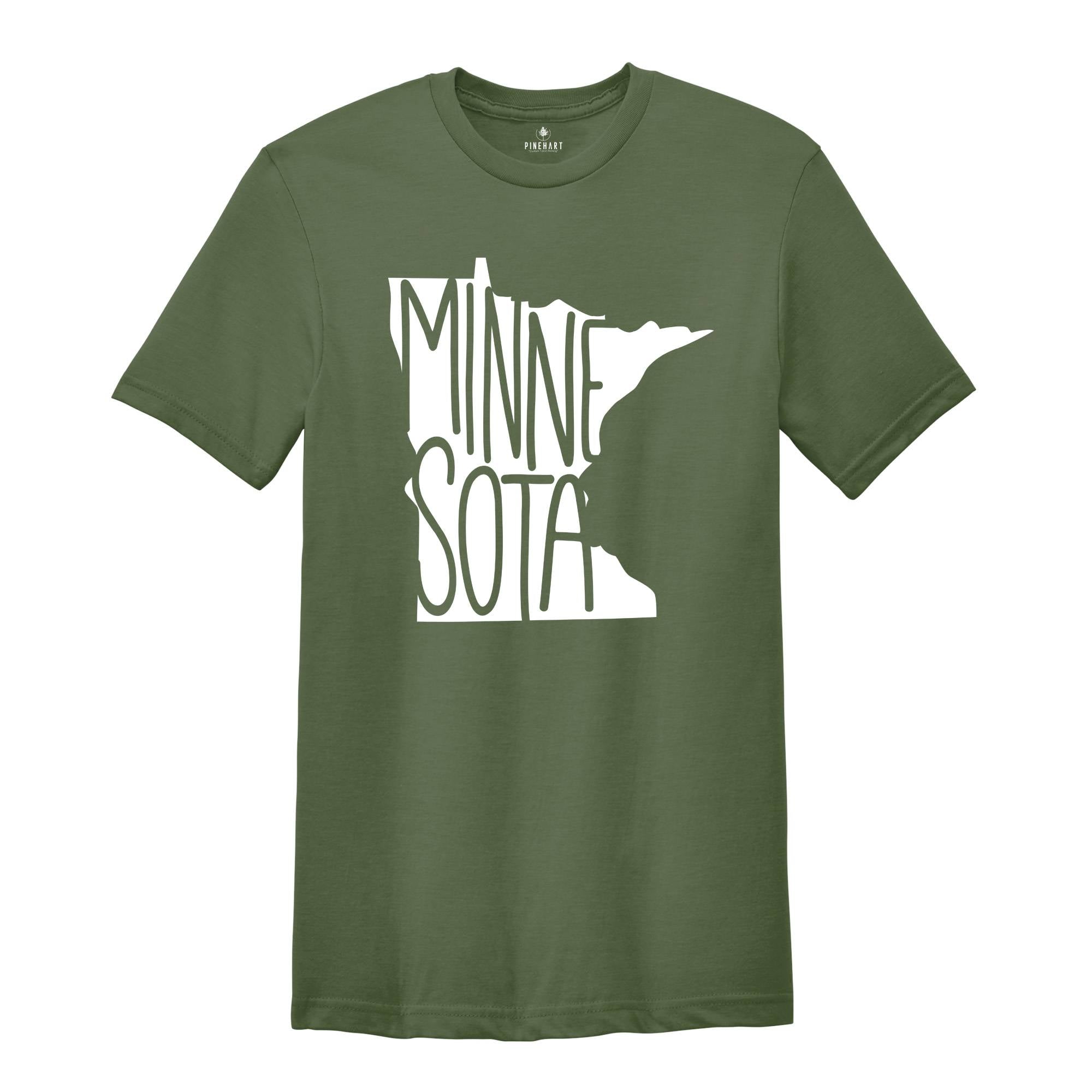 Minnesota State Shirts, Minnesota State Map Shirt, Minnesota Travel Gifts, Minnesota Clothing, Minnesota Sweatshirt, Minnesota Apparel