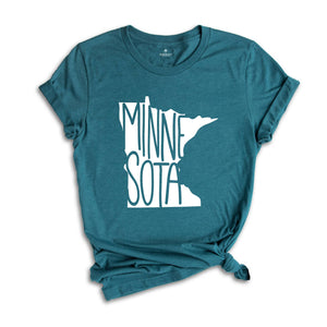 Minnesota State Shirts, Minnesota State Map Shirt, Minnesota Travel Gifts, Minnesota Clothing, Minnesota Sweatshirt, Minnesota Apparel