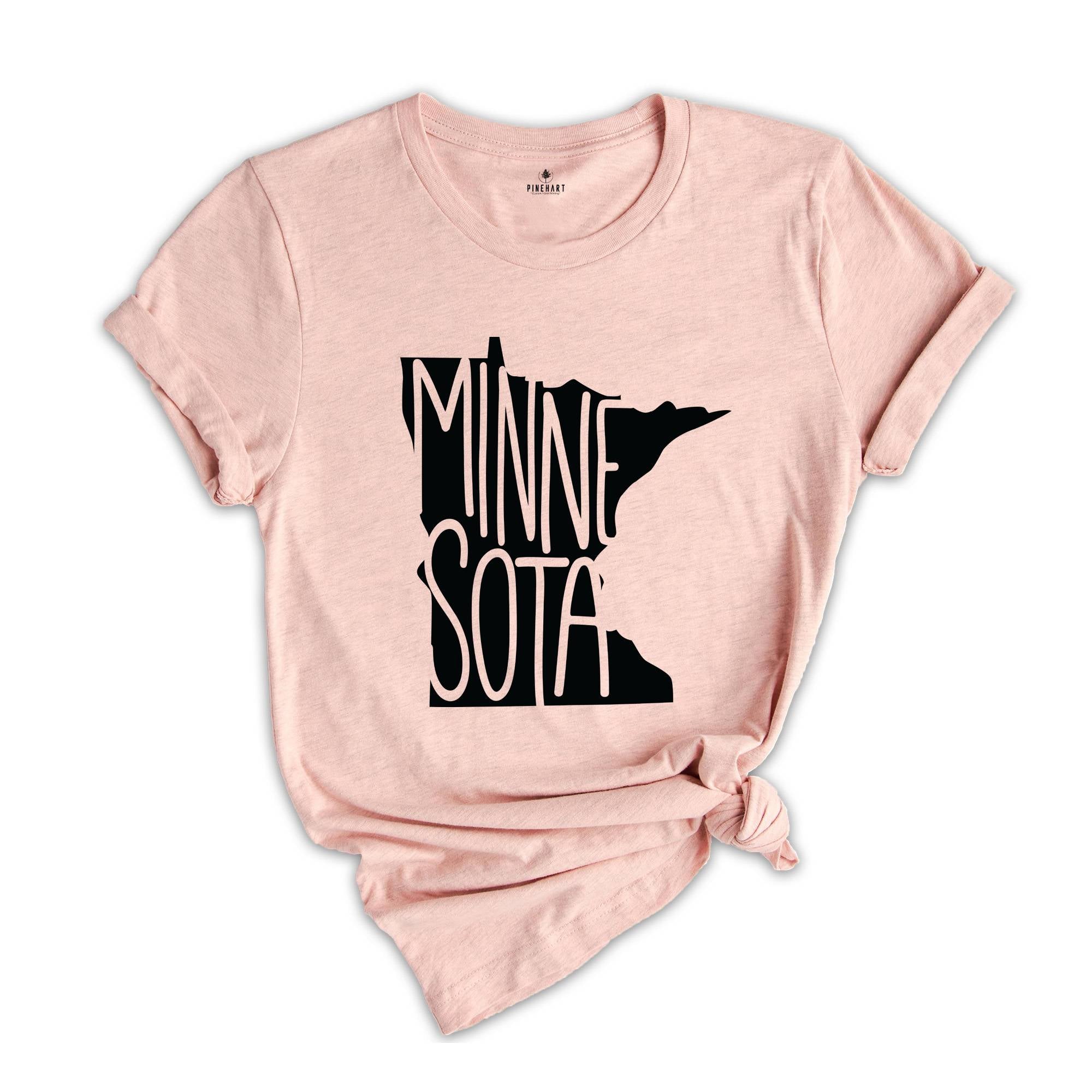 Minnesota State Shirts, Minnesota State Map Shirt, Minnesota Travel Gifts, Minnesota Clothing, Minnesota Sweatshirt, Minnesota Apparel