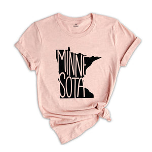 Minnesota State Shirts, Minnesota State Map Shirt, Minnesota Travel Gifts, Minnesota Clothing, Minnesota Sweatshirt, Minnesota Apparel