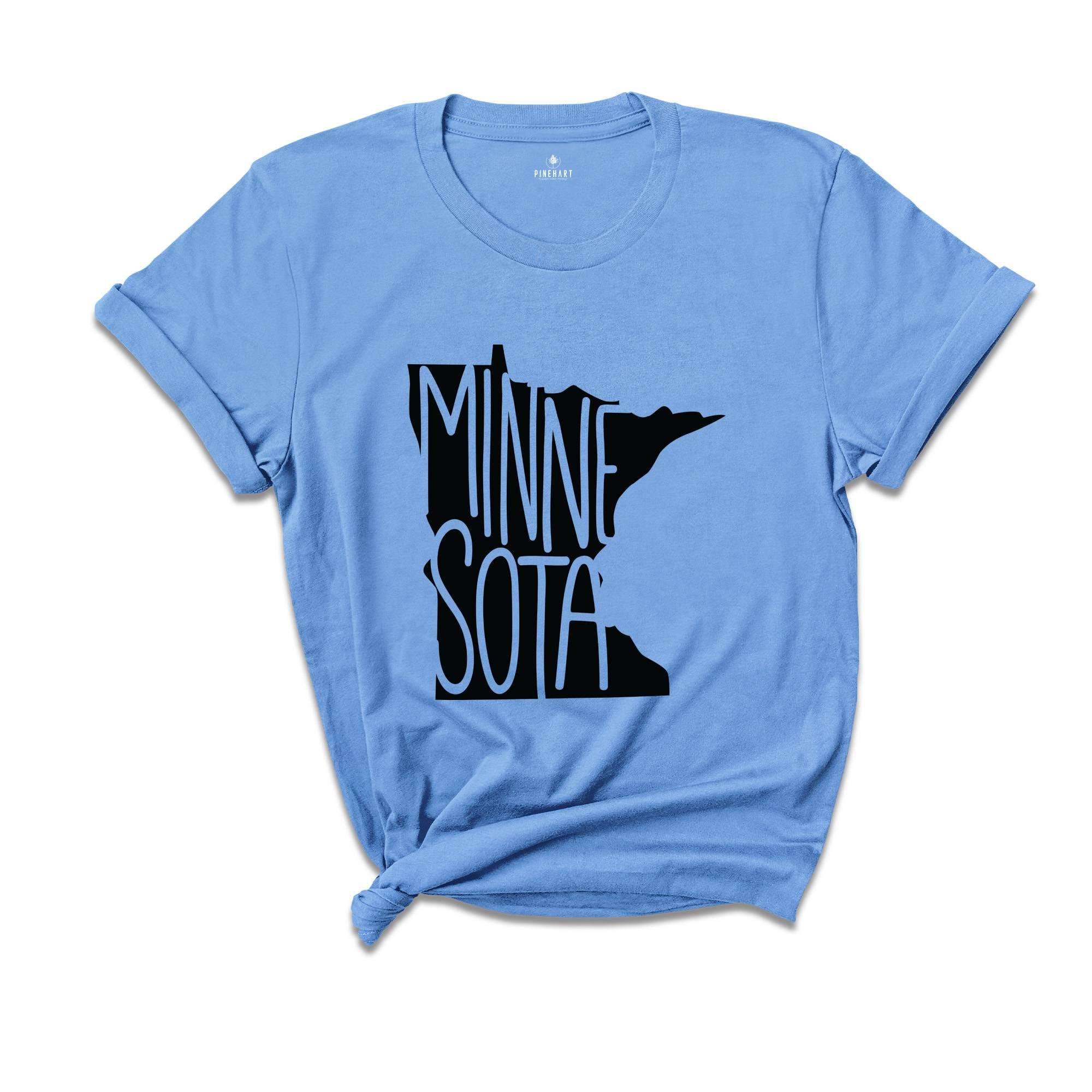 Minnesota State Shirts, Minnesota State Map Shirt, Minnesota Travel Gifts, Minnesota Clothing, Minnesota Sweatshirt, Minnesota Apparel