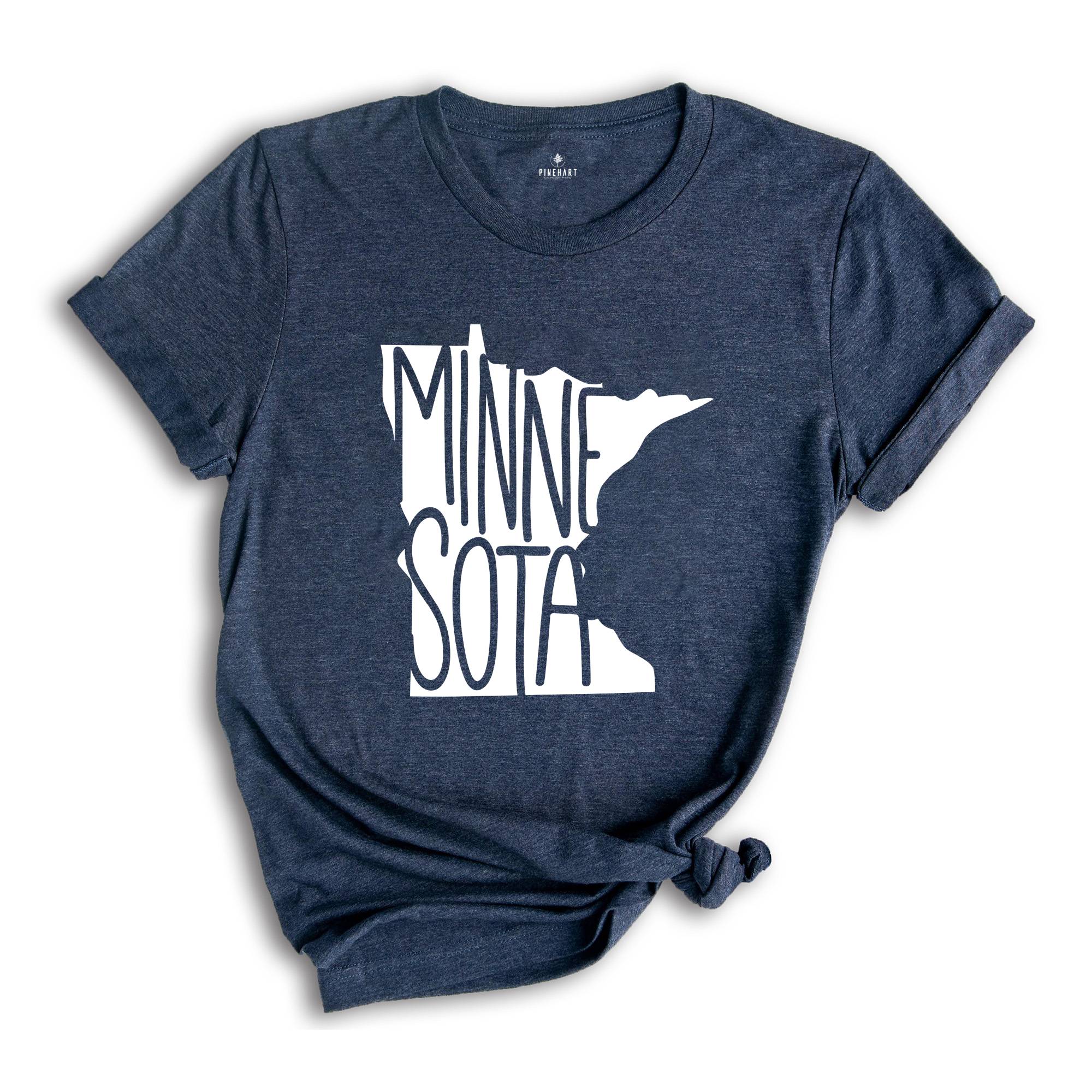 Minnesota State Shirts, Minnesota State Map Shirt, Minnesota Travel Gifts, Minnesota Clothing, Minnesota Sweatshirt, Minnesota Apparel